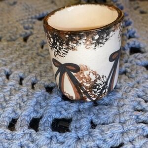 Kay Good Hawaii Handmade Hand Painted Ceramic toothpick holder‎ Signed